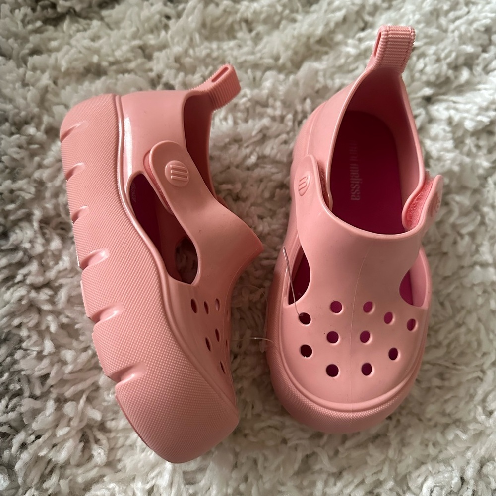 Mini Melissa kids girls toddler pink sandals size 9